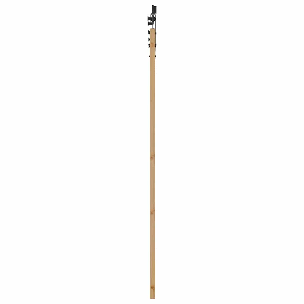vidaXL Συρόμενη Πόρτα Φυσικό 93 x 202 cm Μασίφ ξύλο πεύκου και γυαλί