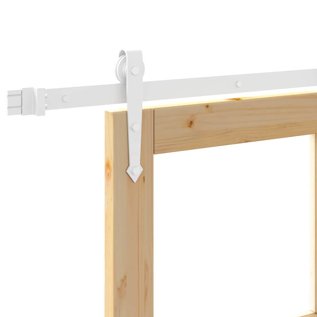 vidaXL Συρόμενη Πόρτα 93 x 202 cm Μασίφ ξύλο πεύκου και γυαλί Φυσικό