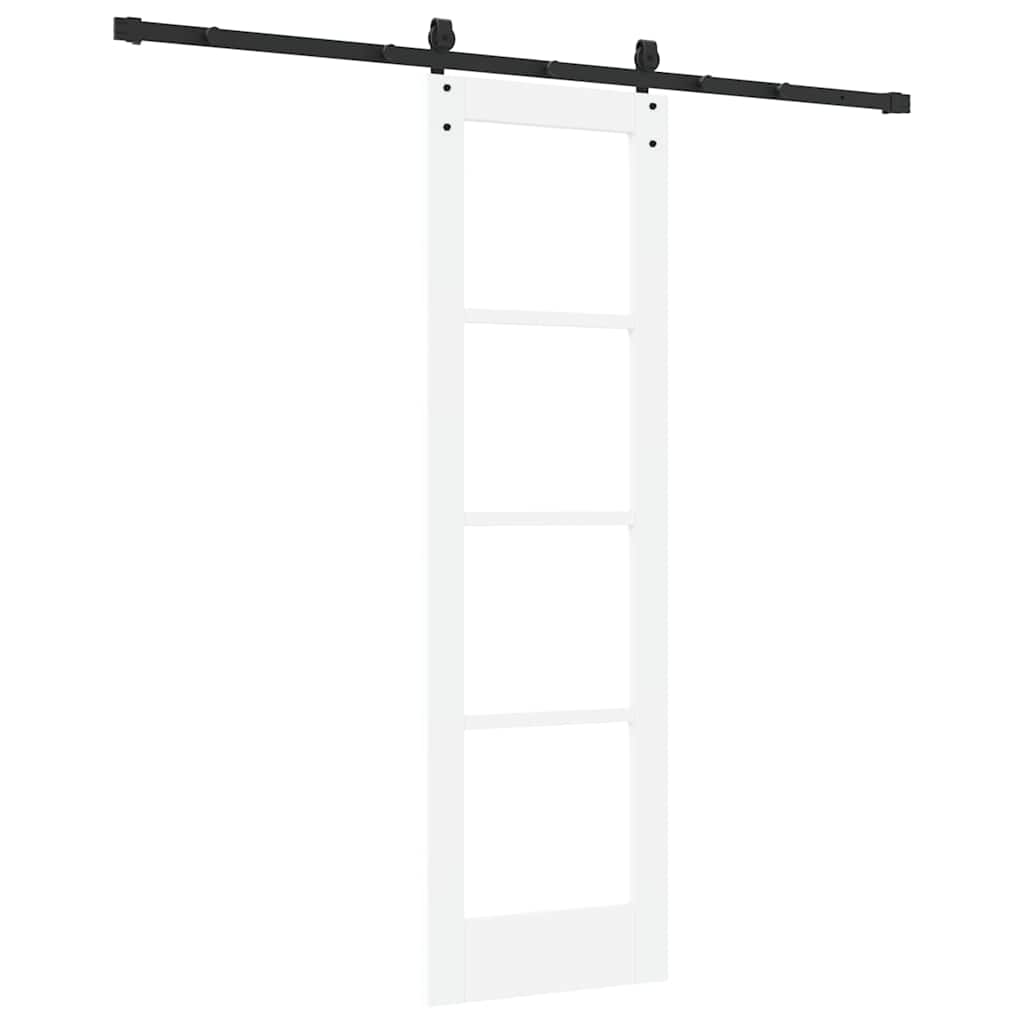 vidaXL Συρόμενη Πόρτα 61 x 198,5 εκ. Μασίφ ξύλο πεύκου και γυαλί