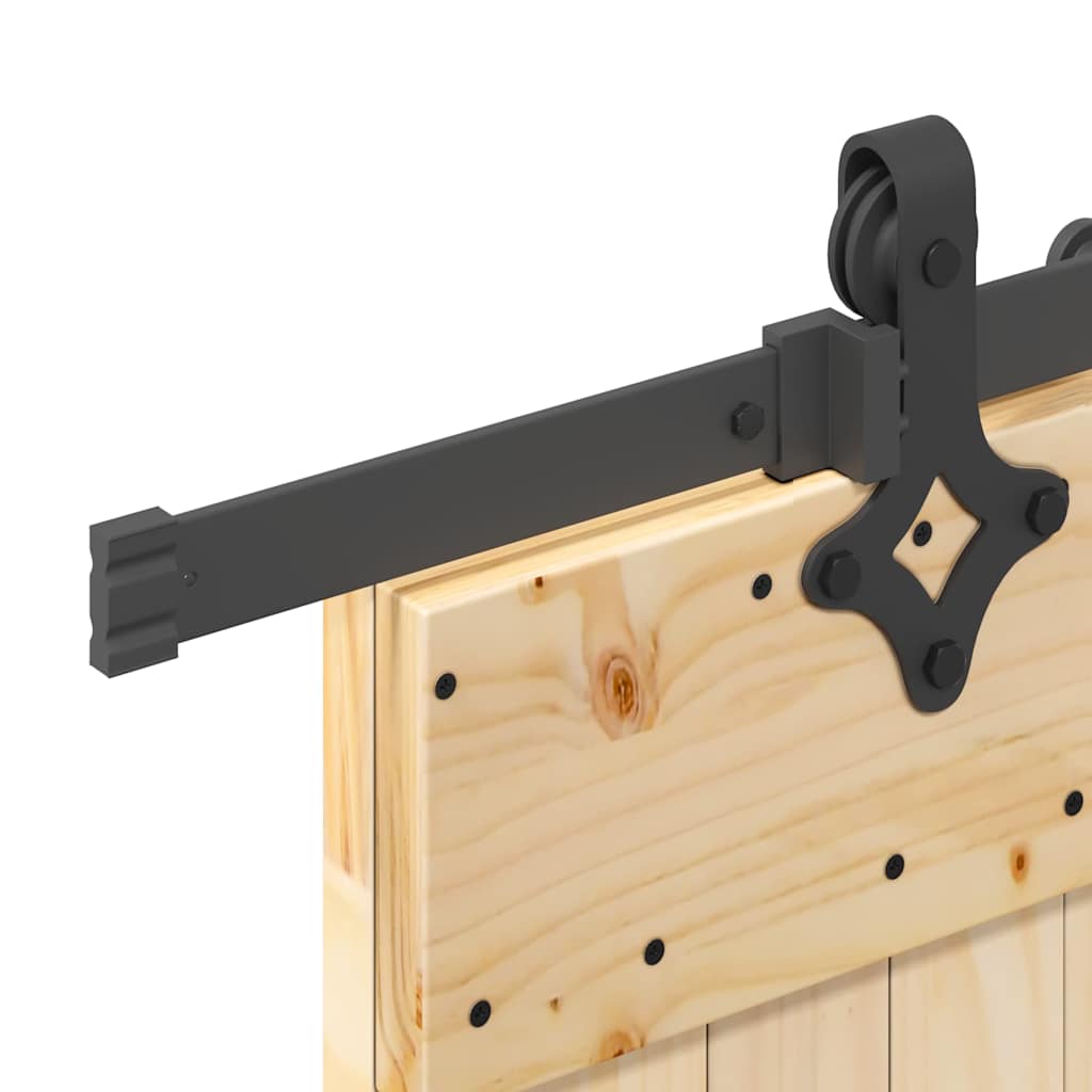 vidaXL Συρόμενη Μεσόπορτα με Μηχανισμό 100 x 210 εκ. Μασίφ Ξύλο Πεύκου