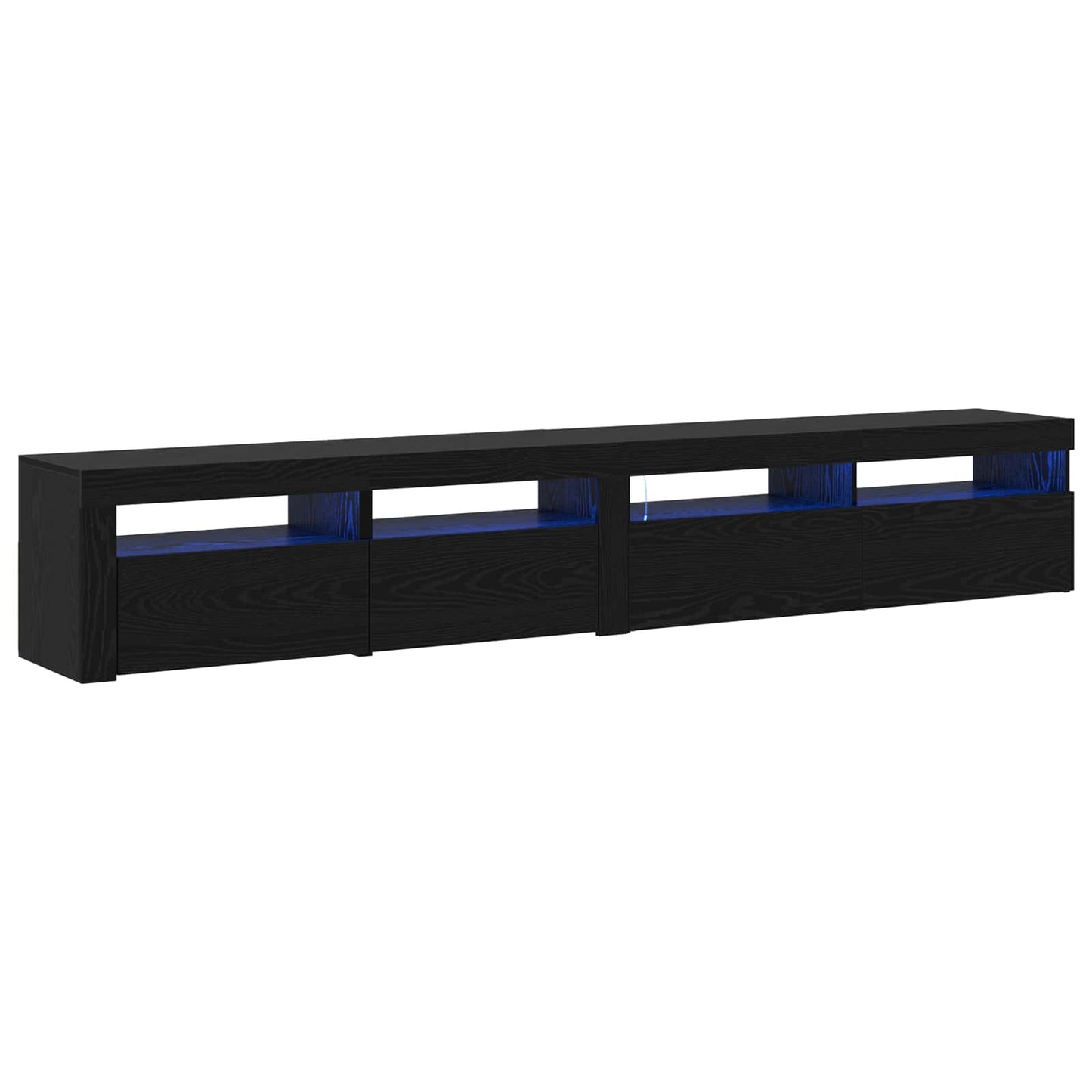 vidaXL Ντουλάπι TV 2 pcs Μαύρη Οξυά 240 x 35 x 40 εκ.