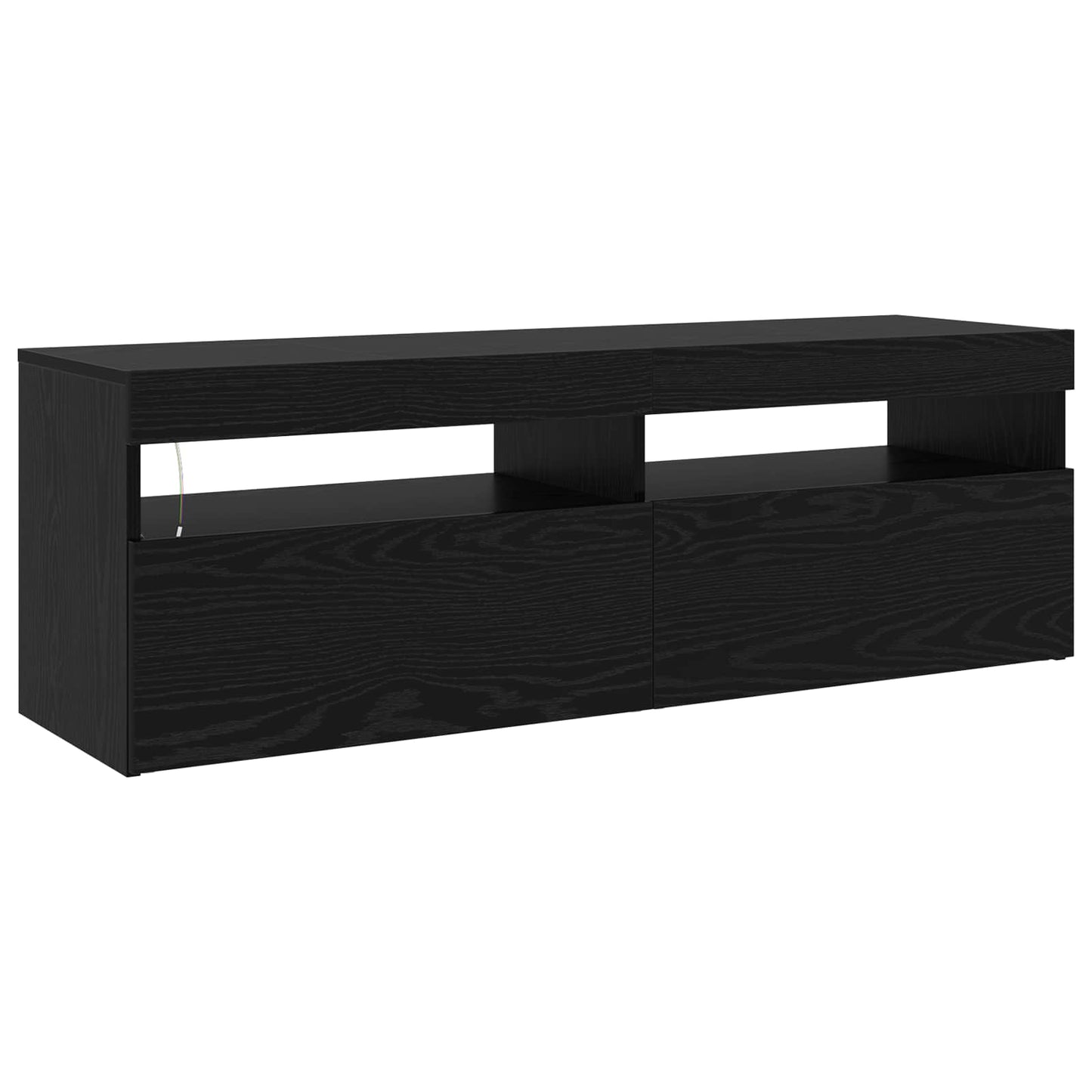 vidaXL Ντουλάπι TV 2 pcs Μαύρη Οξυά 240 x 35 x 40 εκ.