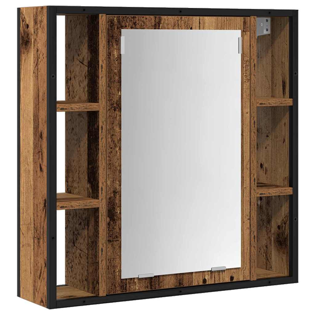 vidaXL Σετ Επίπλων Μπάνιου με ράφι με πόρτα 2 pcs Καφέ 60 x 30 x 60 cm