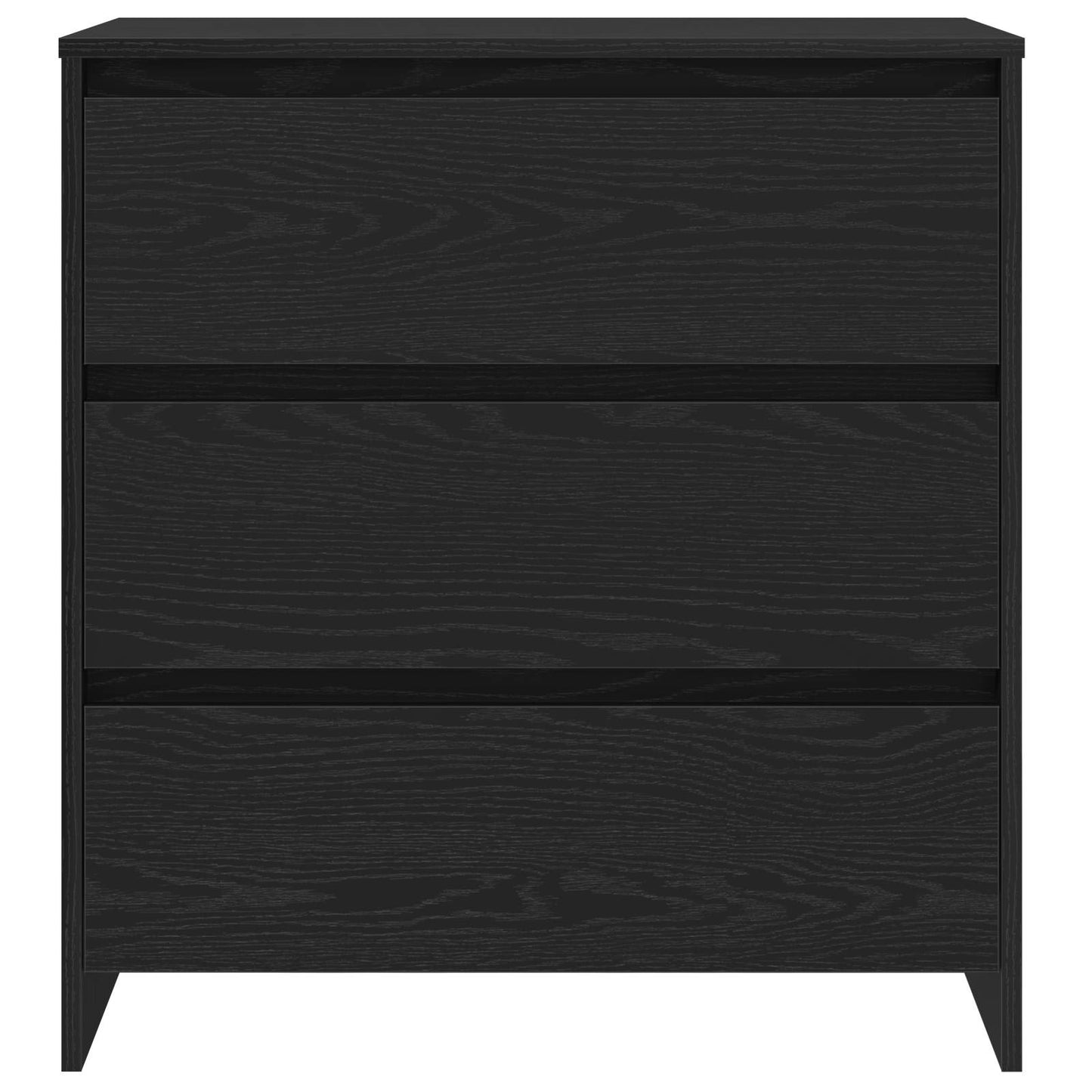 vidaXL Πλαϊνό γραφείο 3 pcs Μαύρο 70 x 41 x 75 εκ. Επεξεργασμένο ξύλο