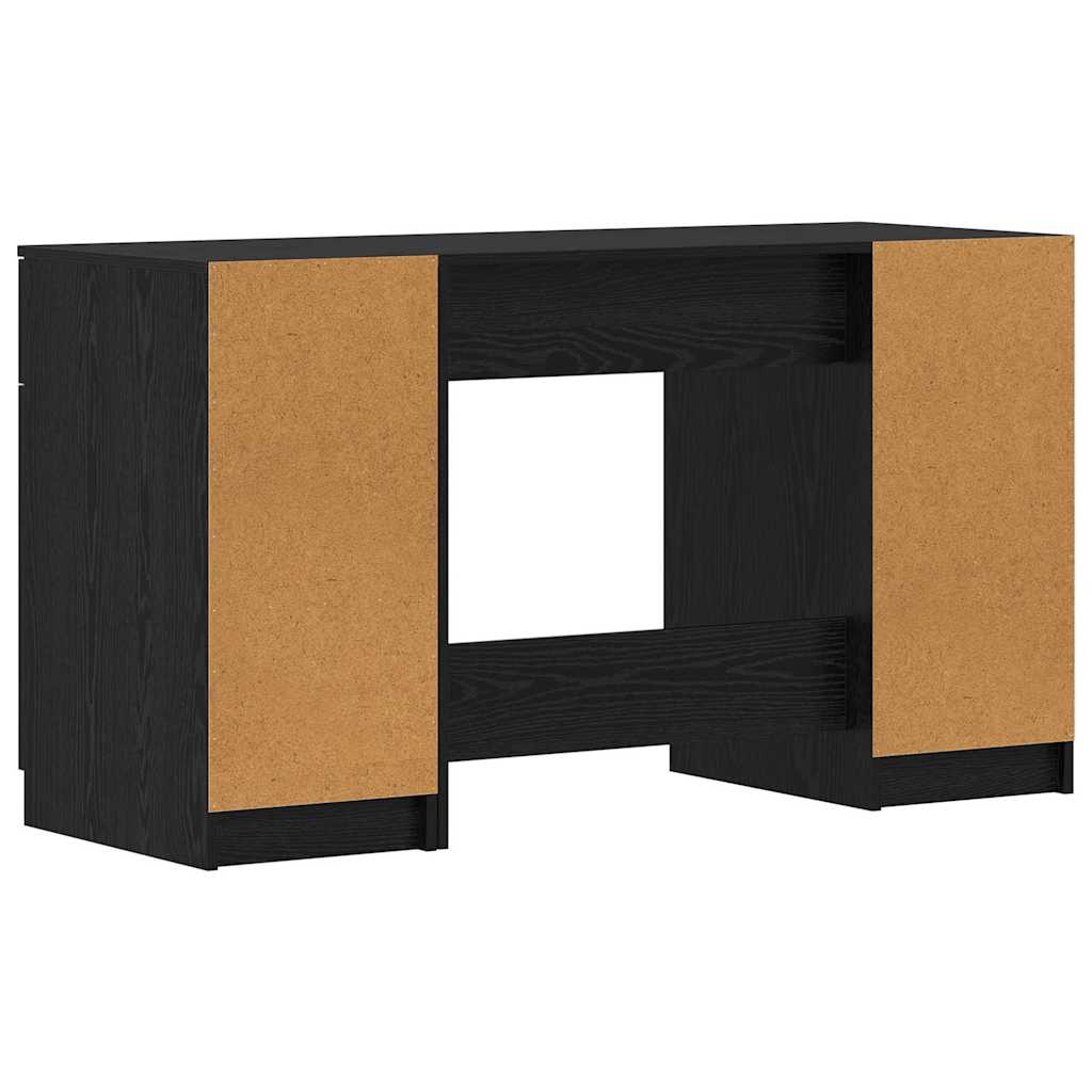 vidaXL Γραφείο Μαύρη δρυς 133 x 50 x 75 εκ Επεξεργασμένο ξύλο
