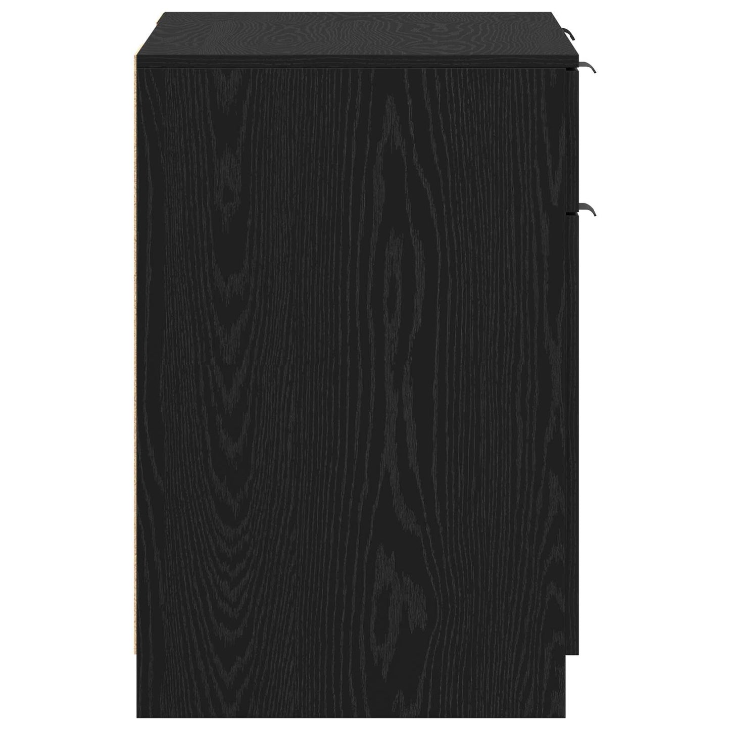 vidaXL Γραφείο με πόρτα Μαύρη Οξυά 133 x 50 x 75 εκ Επεξεργασμένο Ξύλο