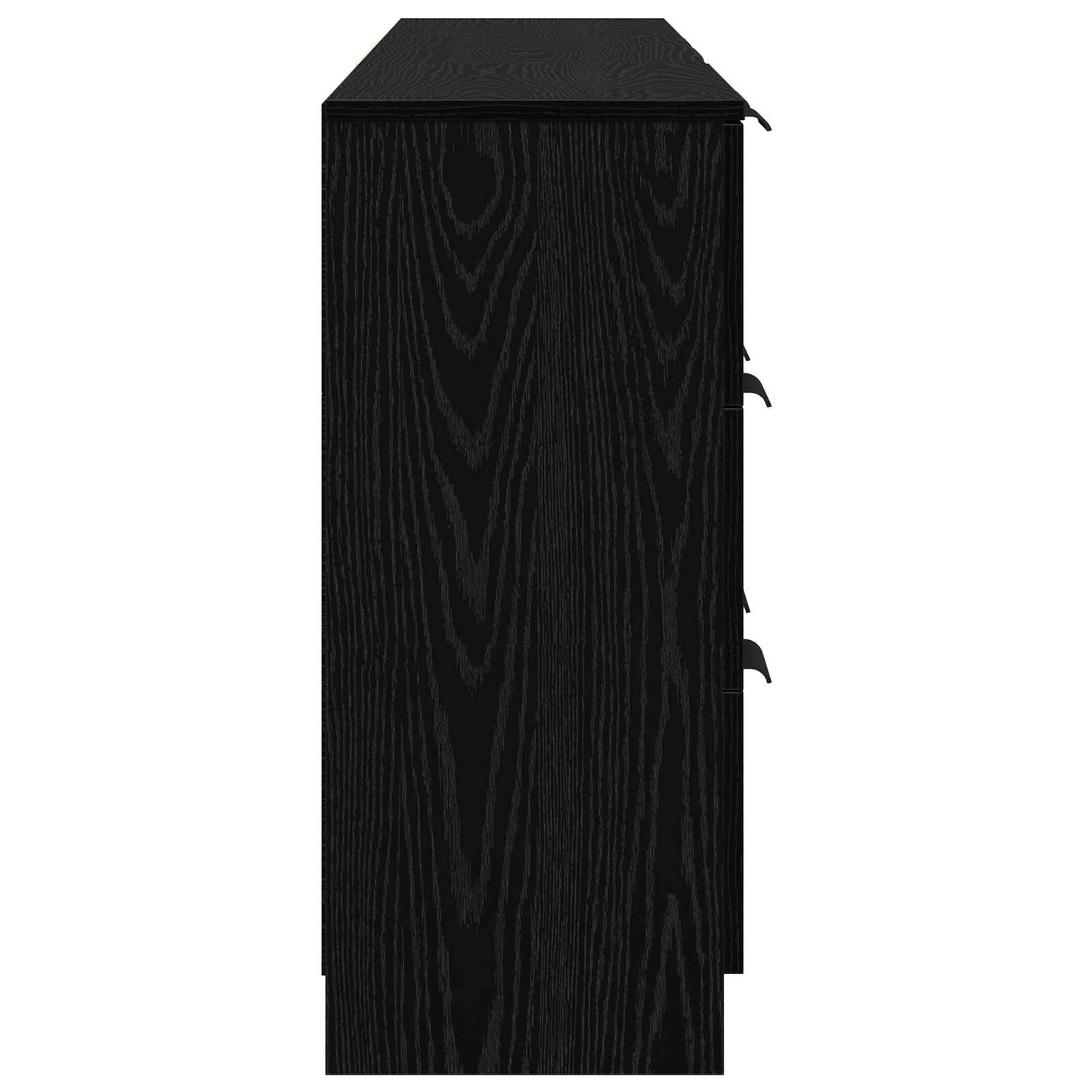 vidaXL Πλαϊνό γραφείο με συρτάρι 3 pcs Μαύρη Οξυά 181 x 30 x 70 εκ.