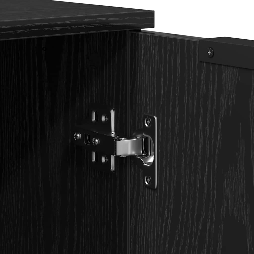 vidaXL Πλαϊνό γραφείο 2 pcs Μαύρο 70 x 41 x 75 εκ. Επεξεργασμένο ξύλο