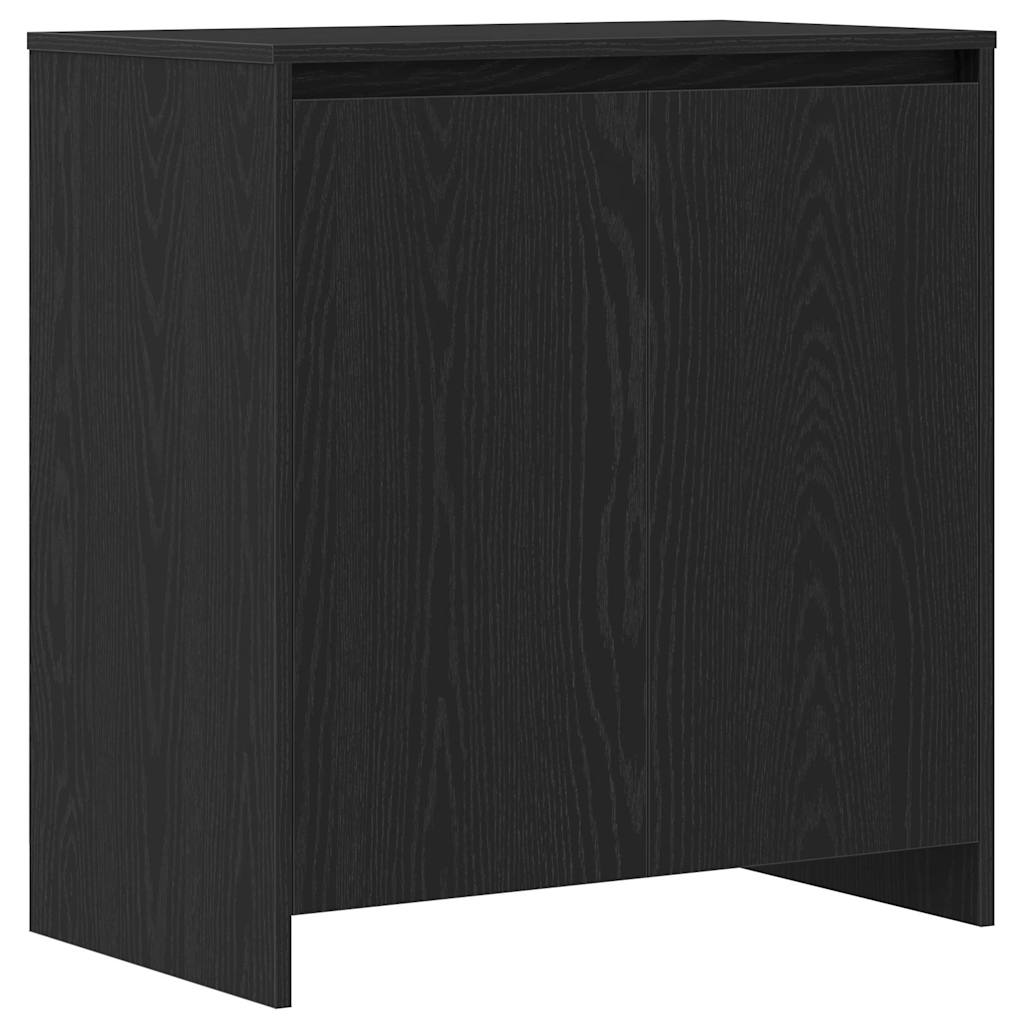 vidaXL Πλαϊνό γραφείο 2 pcs Μαύρο 70 x 41 x 75 εκ. Επεξεργασμένο ξύλο