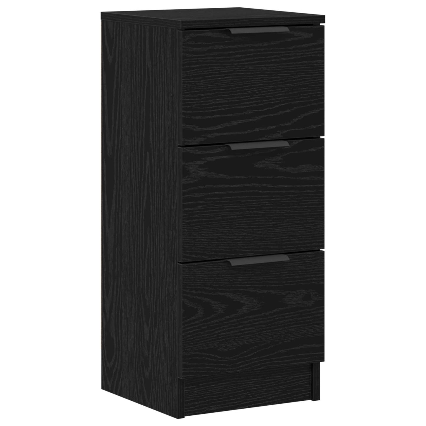 vidaXL Πλαϊνό γραφείο με συρτάρι 3 pcs Μαύρη Οξυά Επεξεργασμένο ξύλο