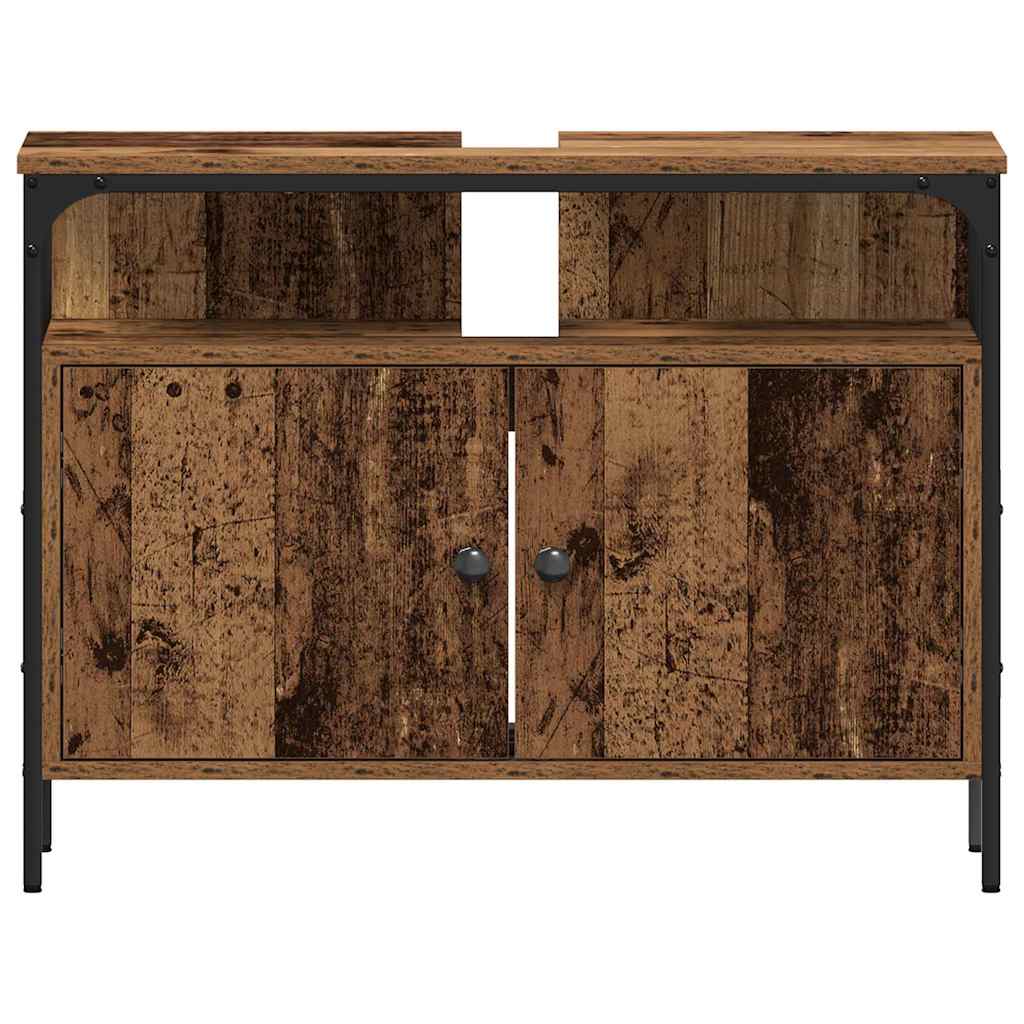 vidaXL Μονάδες Νιπτήρα Μπάνιου με ράφι 3 pcs Καφέ 80 x 30 x 60 cm