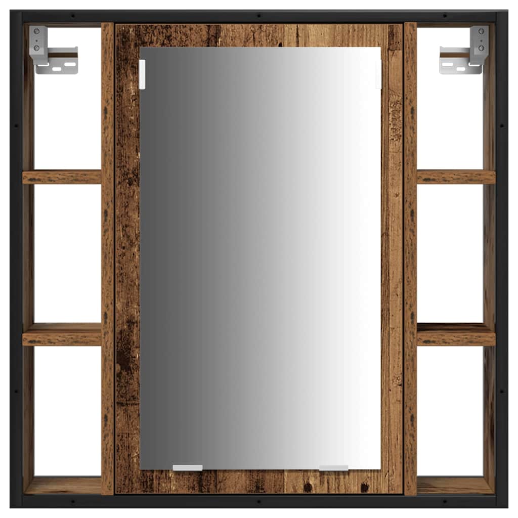 vidaXL Σετ Ντουλαπιών Μπάνιου 3 pcs Παλαιό ξύλο 33 x 33 x 185.5 εκ
