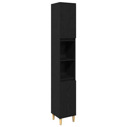 vidaXL Σετ Επίπλων Μπάνιου με αποθήκευση 3 pcs Μαύρο 60 x 30 x 60 cm