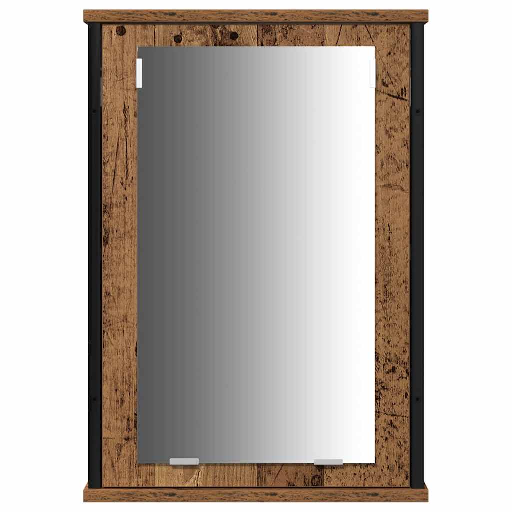 vidaXL Σετ Επίπλων Μπάνιου 4 pcs Παλαιό ξύλο 33 x 33 x 185.5 εκ