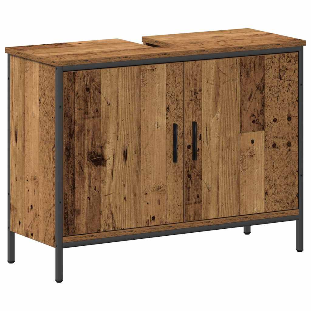 vidaXL Σετ Επίπλων Μπάνιου με ράφι Άλλο 4 pcs Καφέ 33 x 33 x 185.5 εκ