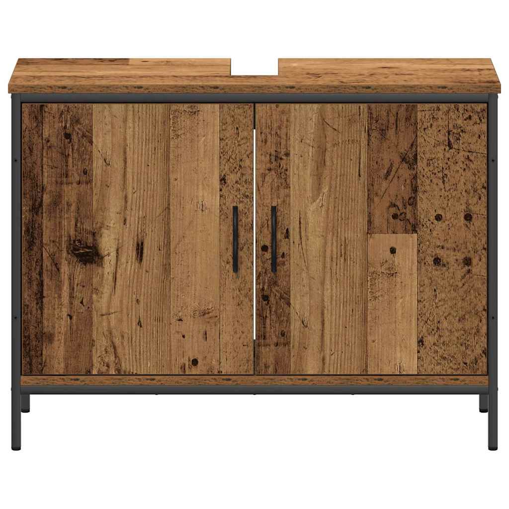 vidaXL Σετ Επίπλων Μπάνιου με ράφι Άλλο 4 pcs Καφέ 33 x 33 x 185.5 εκ