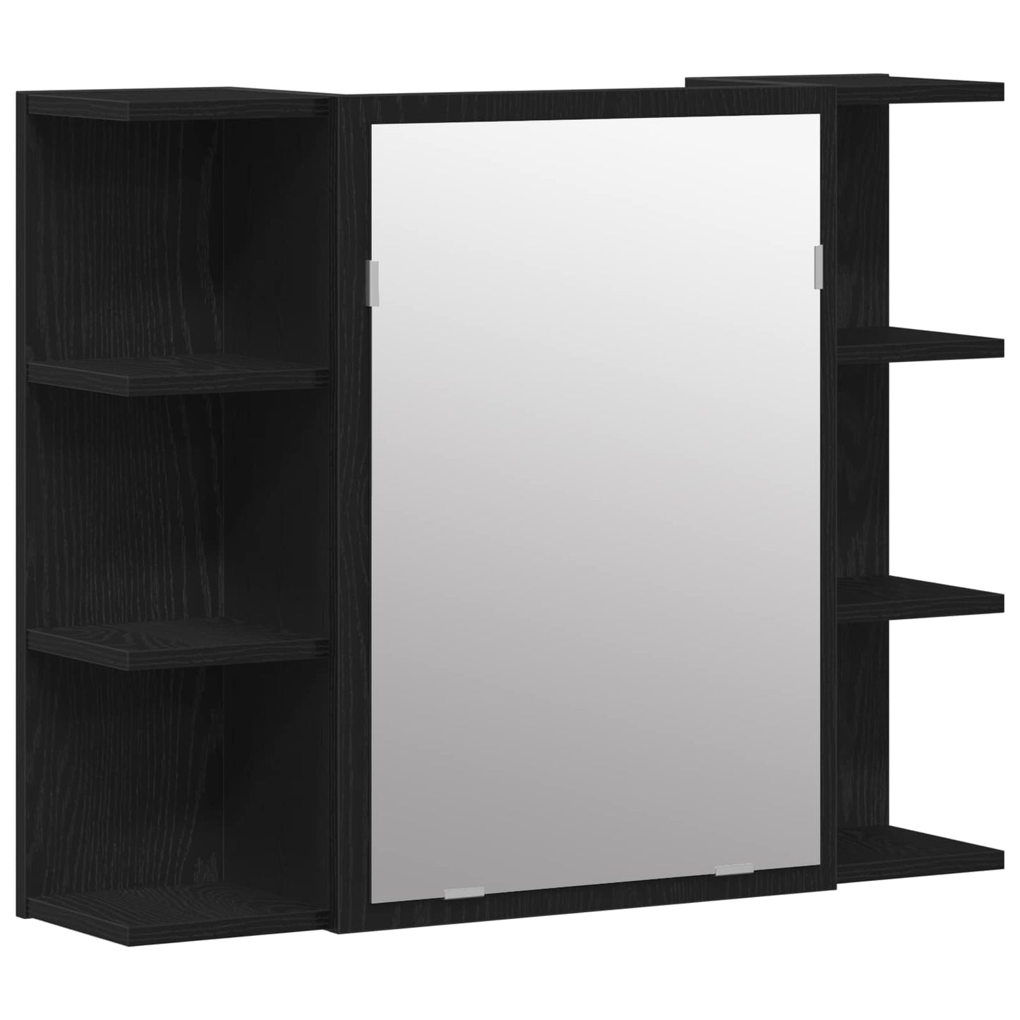 vidaXL Σετ Επίπλων Μπάνιου 3 τμχ. Μαύρο 30 x 30 x 179,5 εκ