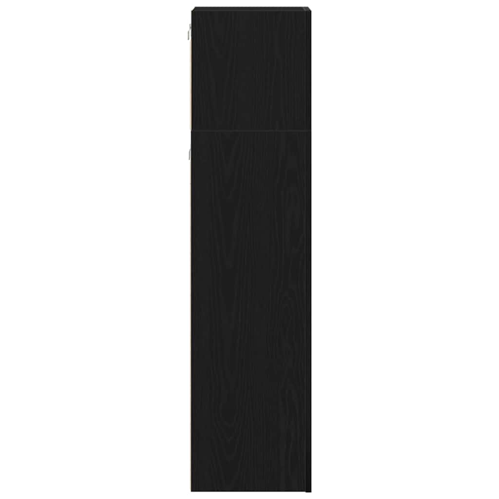 vidaXL Σετ Τηλεοπτικού Κάδρου 3 Τεμαχίων Μαύρο Δρυς Επεξεργασμένο Ξύλο