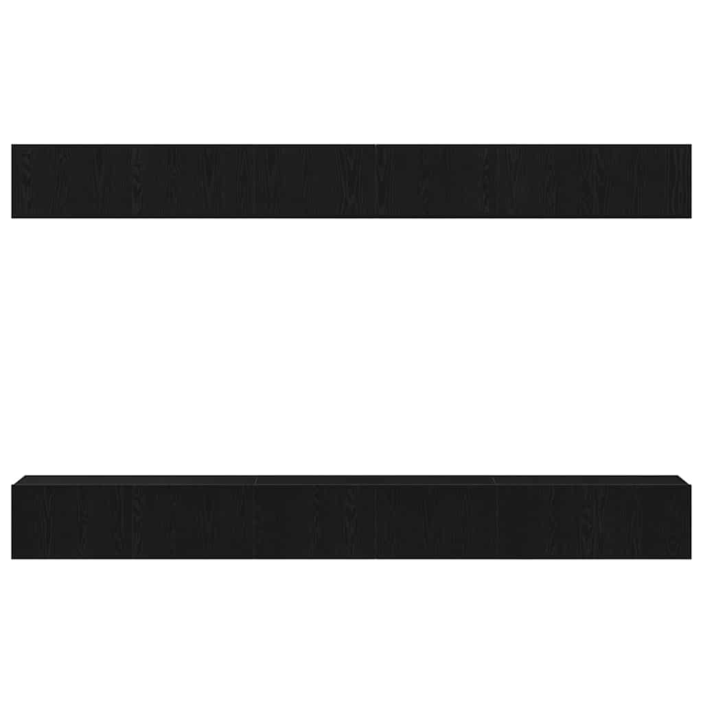 σετ ντουλάπας τηλεόρασης 6 τεμαχίων vidaXL Μαύρο Ξύλο