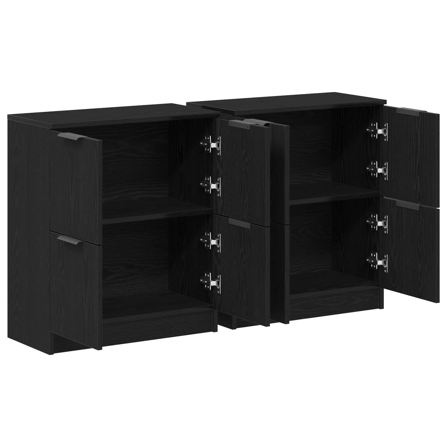 vidaXL Πλαϊνό γραφείο 2 pcs Μαύρη Οξυά 60 x 30 x 70 εκ.