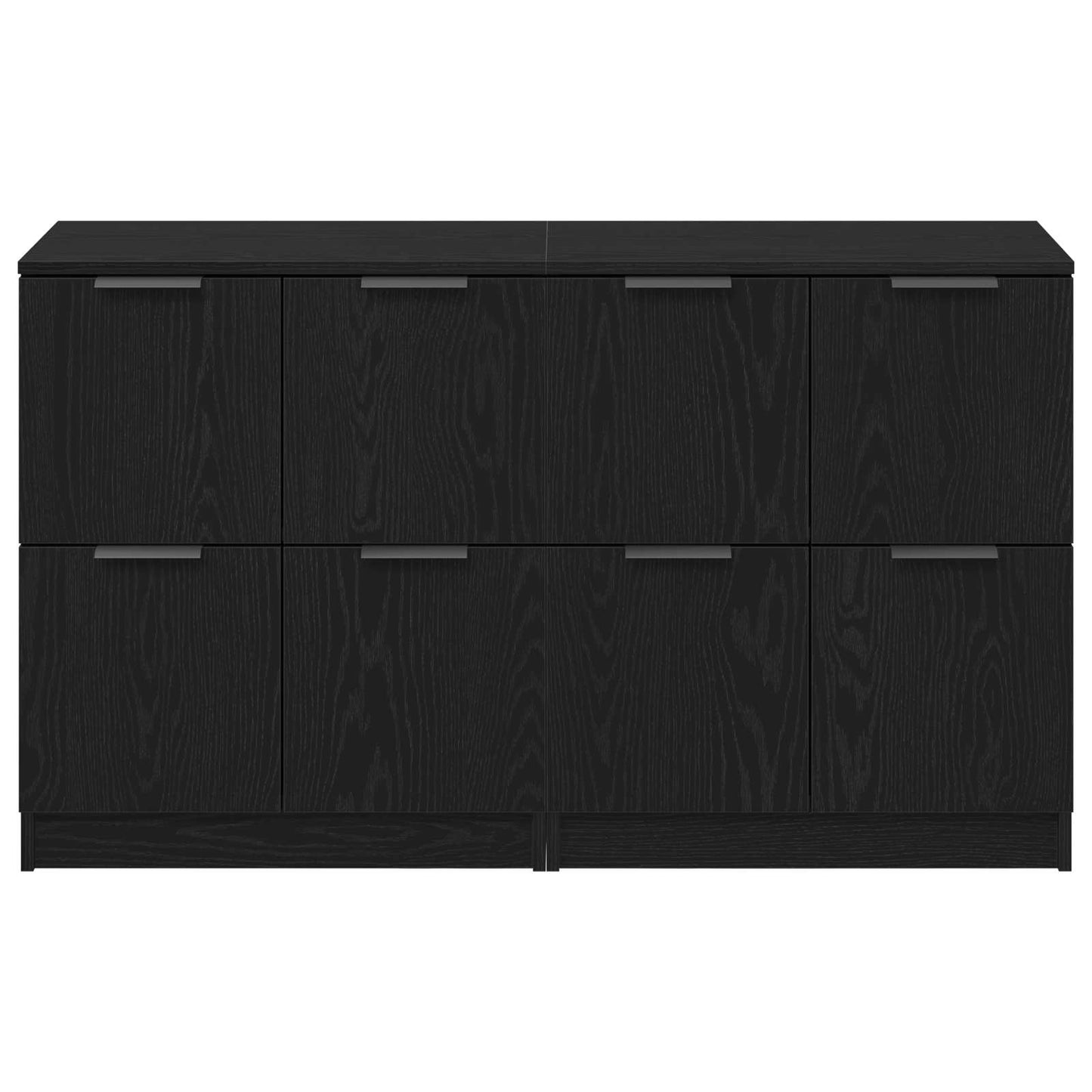 vidaXL Πλαϊνό γραφείο 2 pcs Μαύρη Οξυά 60 x 30 x 70 εκ.