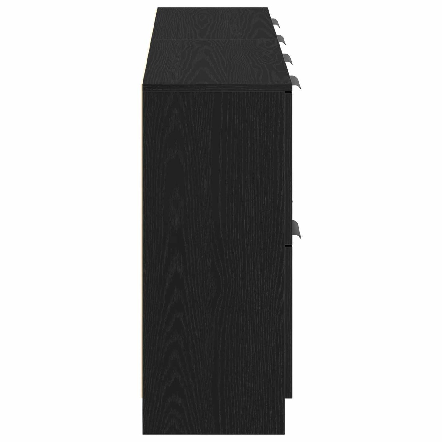 vidaXL Πλαϊνό γραφείο 2 pcs Μαύρη Οξυά 60 x 30 x 70 εκ.