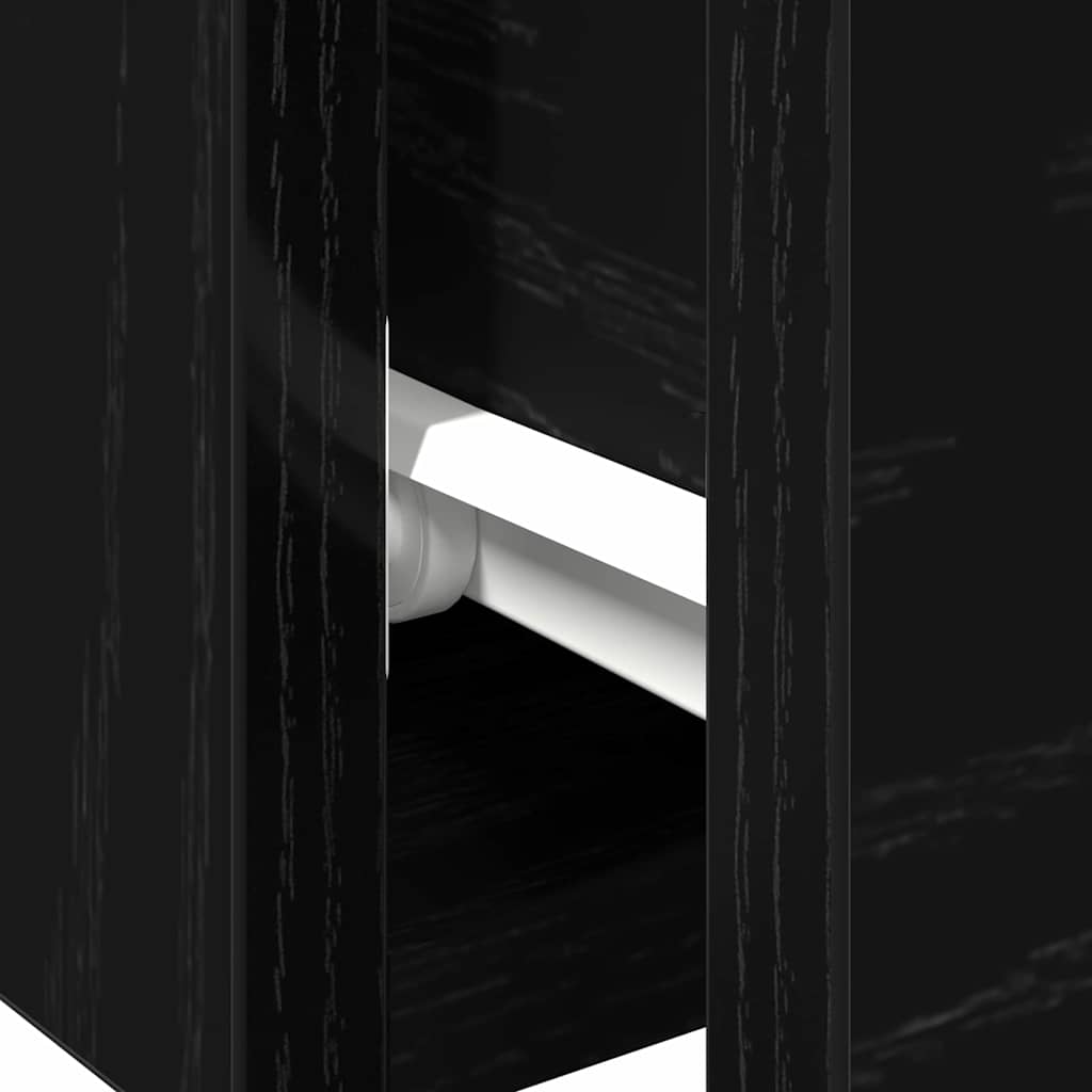 vidaXL Ντουλάπα Τοίχου με συρτάρι 2 pcs Μαύρη δρυς 68 x 30 x 20 εκ.