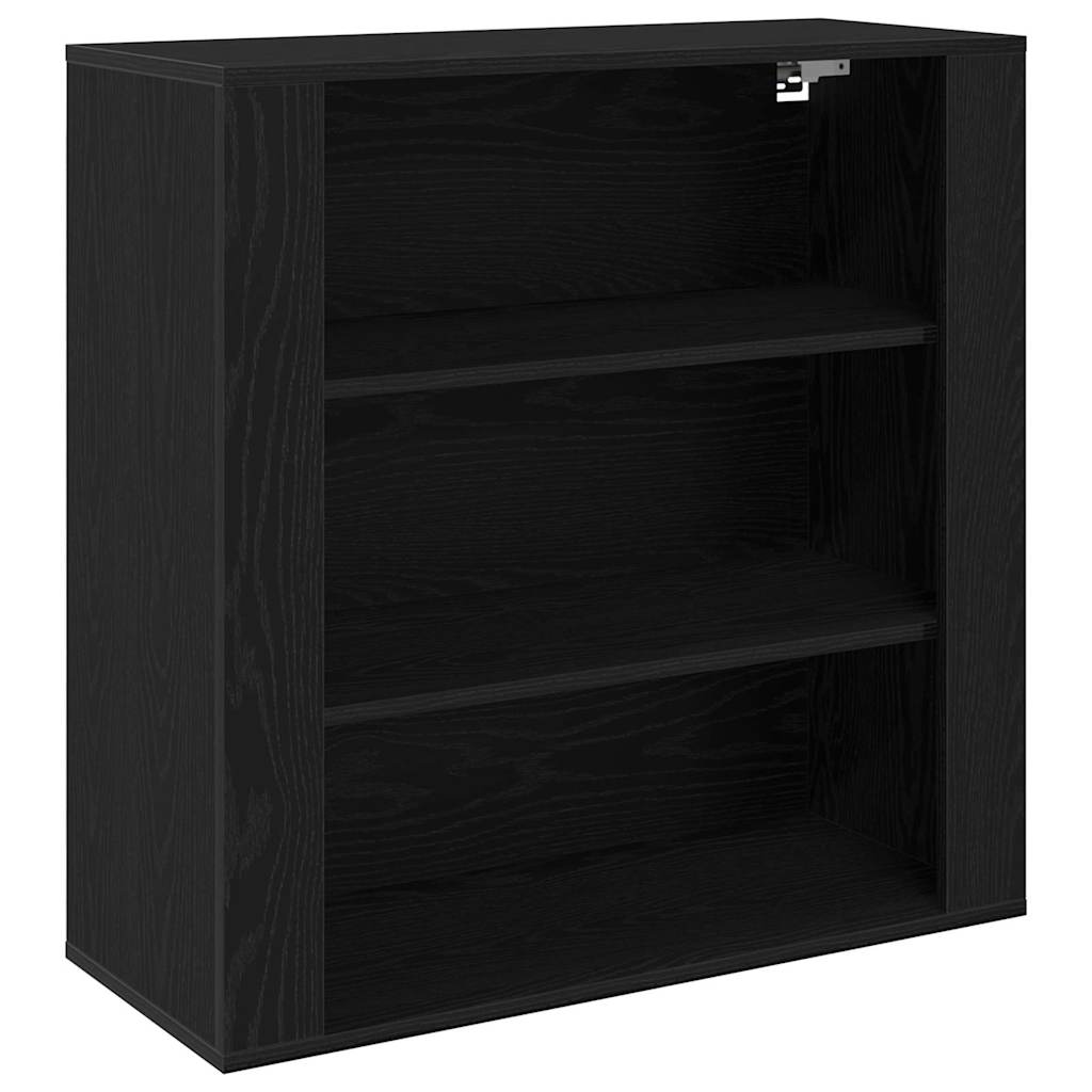 vidaXL Highboard Μαύρη Οξυά 80 x 33 x 150 εκ Επεξεργασμένο ξύλο