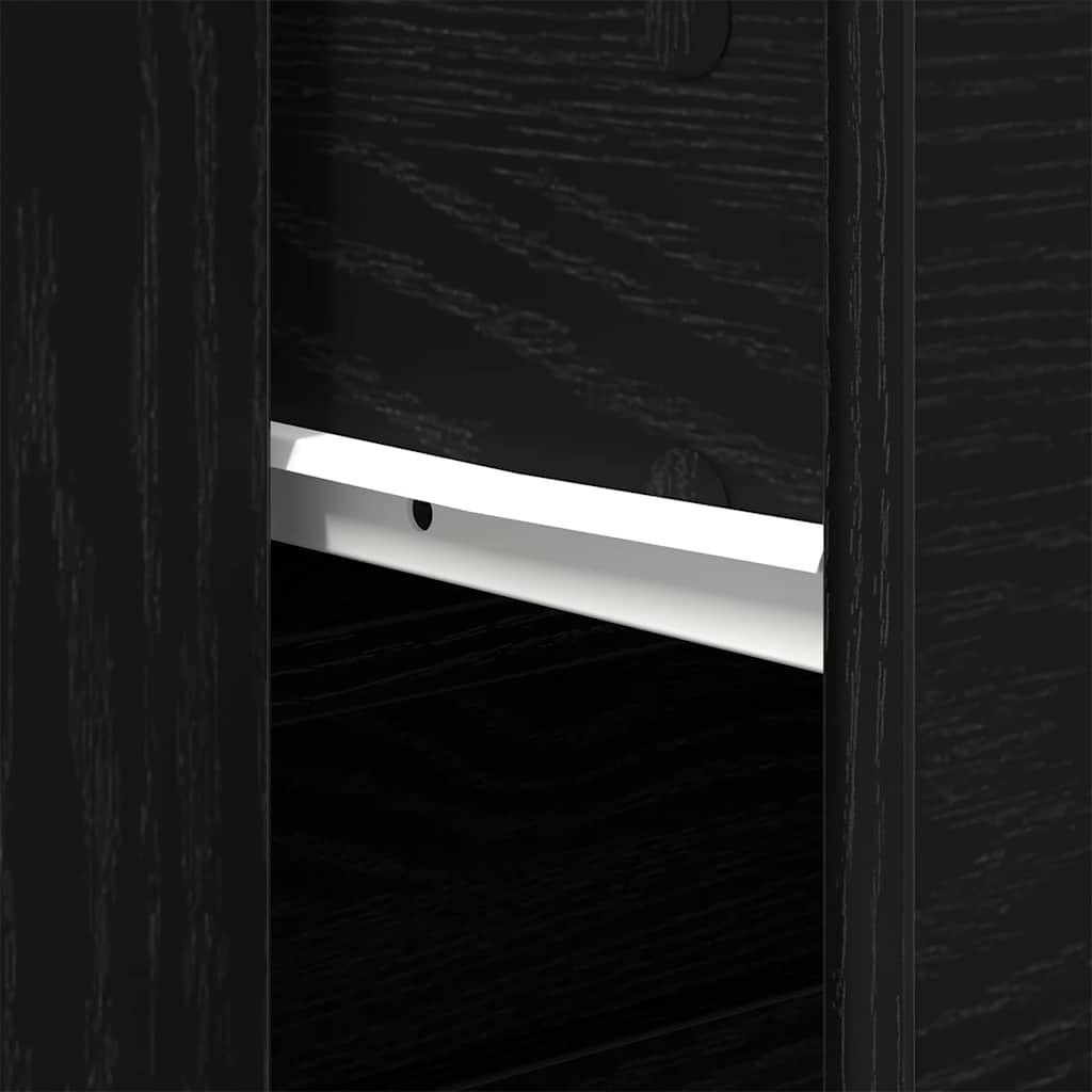 vidaXL Πλαϊνό γραφείο Μαύρη Οξυά 240 x 33 x 70 εκ. Επεξεργασμένο ξύλο
