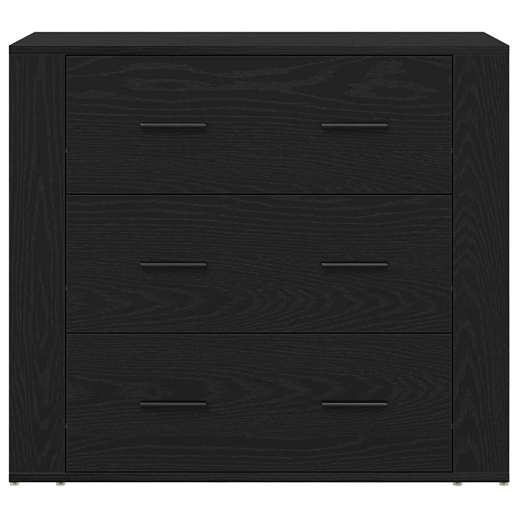 vidaXL Πλαϊνό γραφείο Μαύρη Οξυά 240 x 33 x 70 εκ. Επεξεργασμένο ξύλο