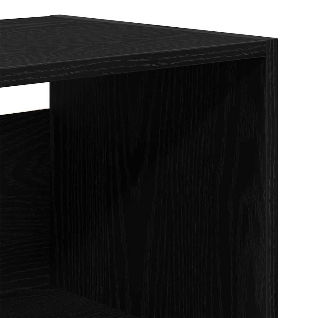 vidaXL Υψηλό Ντουλάπι Μαύρης Δρυός 69.5x34x180 εκ. Μοριοσανίδες