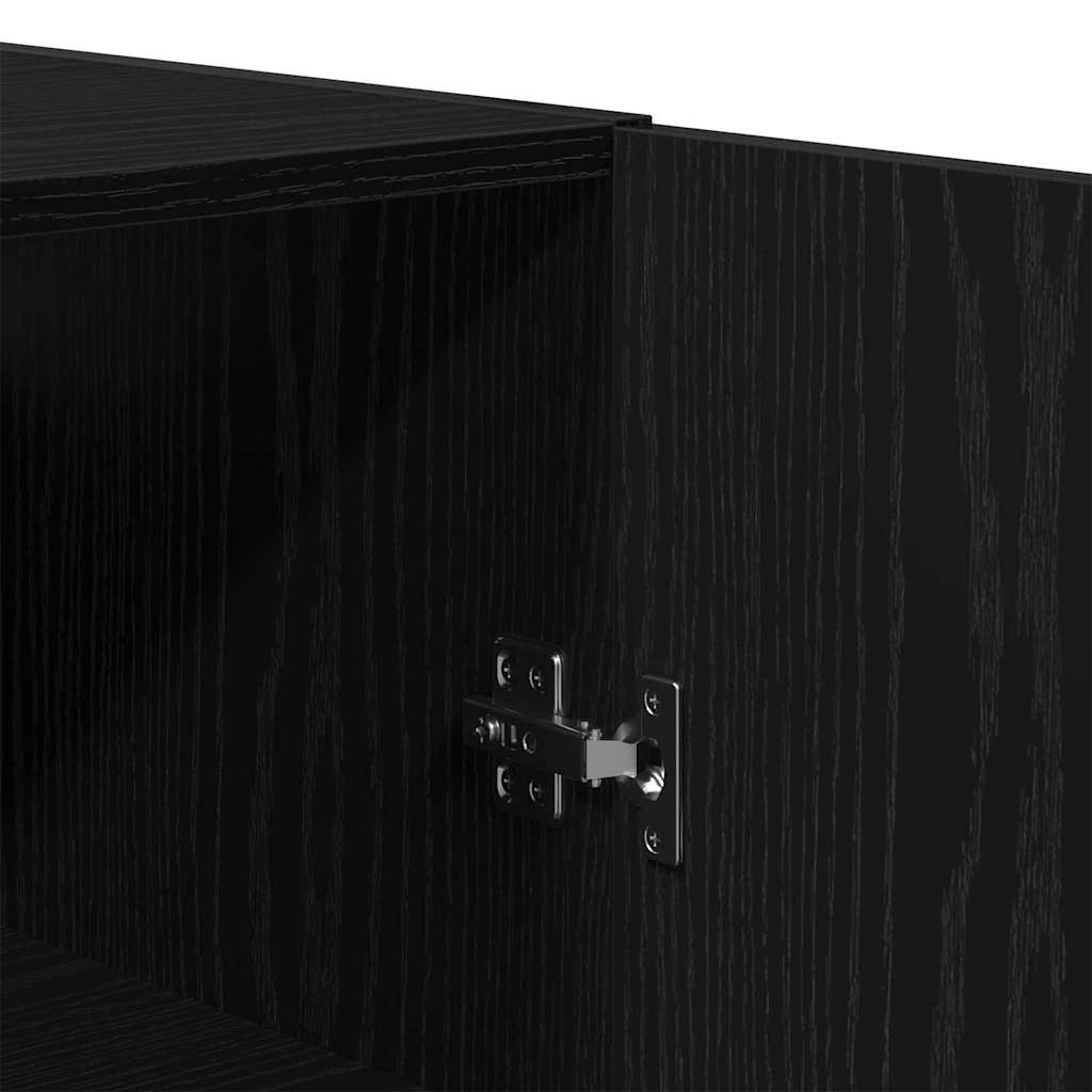 vidaXL Ντουλάπια 2 Τεμάχια σε Μαύρο Δρυ 69,5x34x180 εκ από Επεξεργασμένο Ξύλο