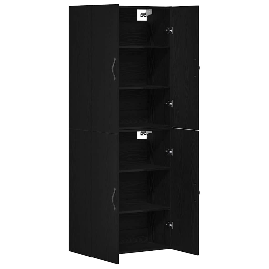vidaXL Ντουλάπια 2 Τεμάχια σε Μαύρο Δρυ 69,5x34x180 εκ από Επεξεργασμένο Ξύλο