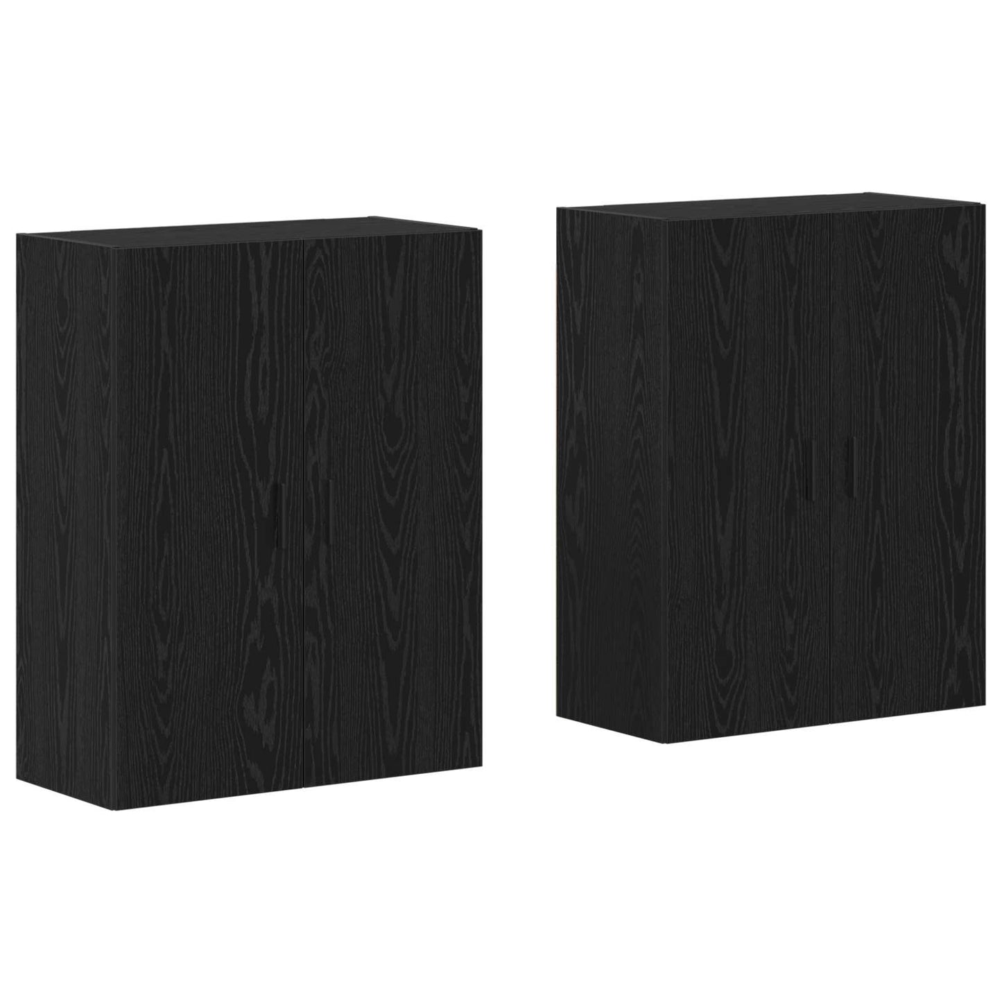 vidaXL Ντουλάπες 2 τεμάχια Μαύρη Δρυς 69,5x34x180 εκ. από Επεξεργασμένο Ξύλο