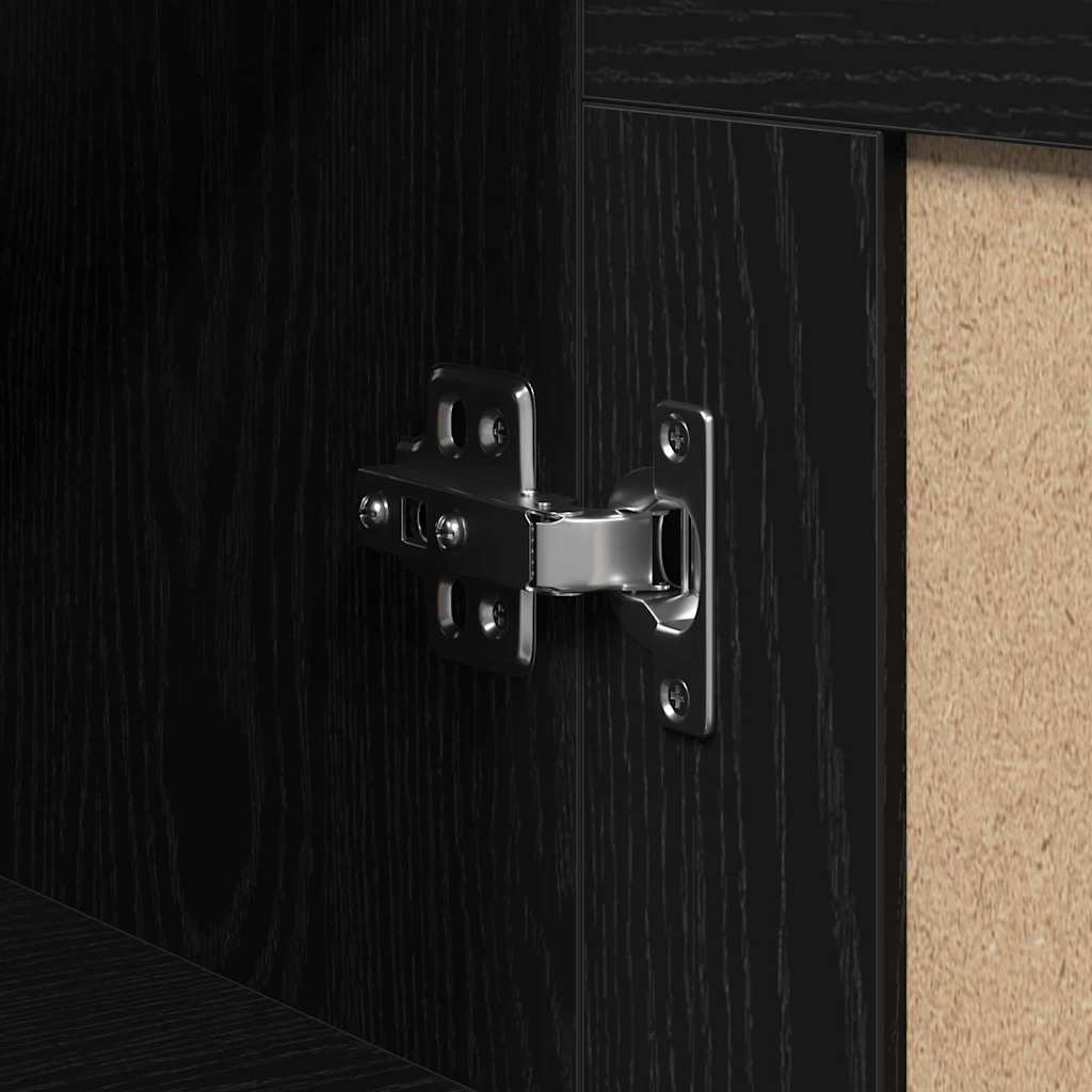 vidaXL Υψηλό έπιπλο Μαύρης Δρυός 69.5x34x180 εκ Μηχανικά κατασκευασμένο ξύλο