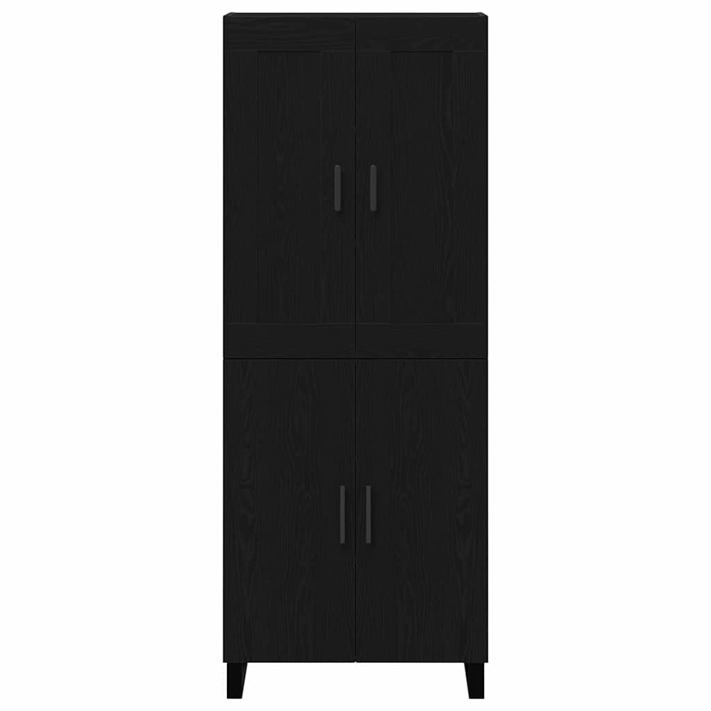 vidaXL Highboard 2 pcs Μαύρη Οξυά 69,5 x 34 x 180 εκ.