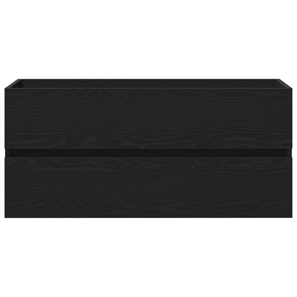 vidaXL Ντουλάπα Νεροχύτη Επιτοίχιο Μαύρη δρυς 100 x 39 x 62 εκ