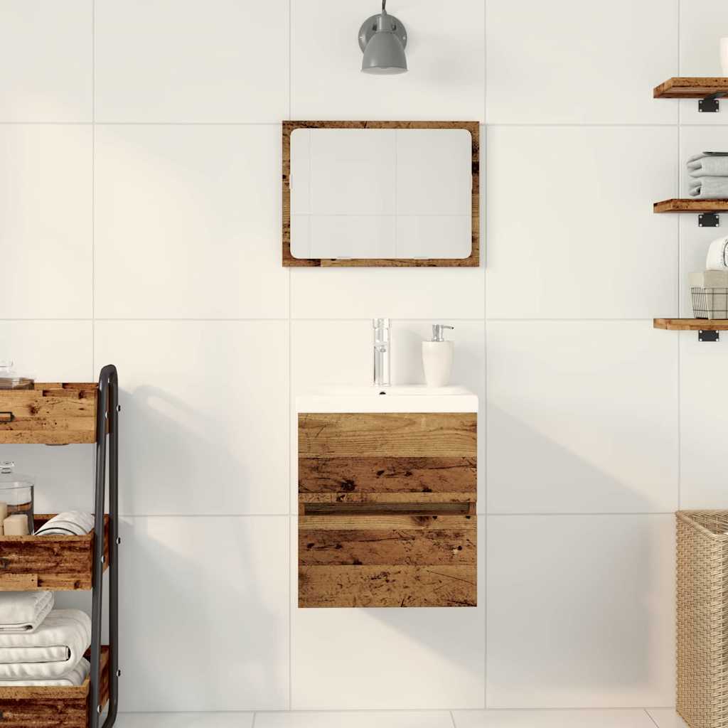 vidaXL Ντουλάπα Νεροχύτη Μαύρη δρυς 41 x 39 x 62 εκ Επεξεργασμένο ξύλο