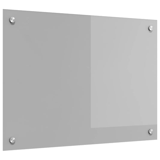 vidaXL Πλάτη κουζίνας Ανοιχτό γκρι 70 x 50 cm σκληρυμένο γυαλί