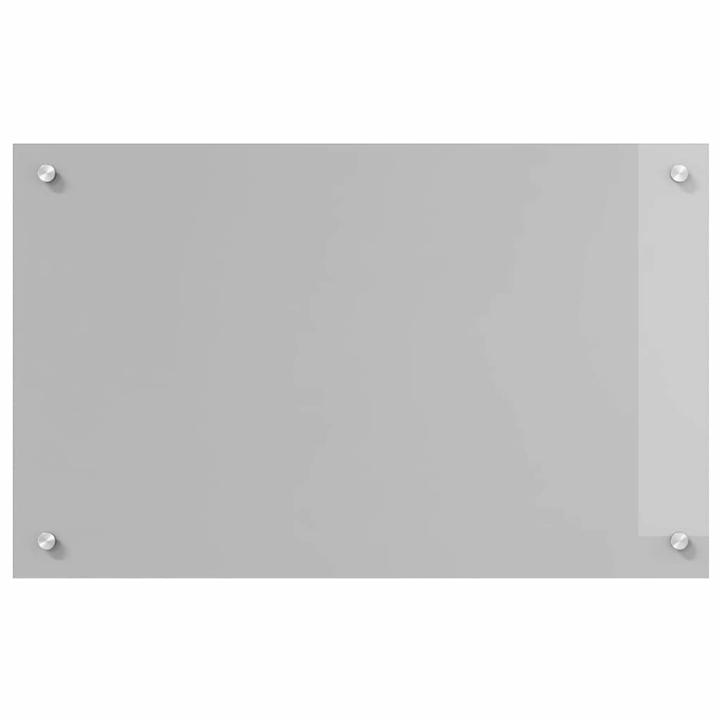 vidaXL Πλάτη κουζίνας Ανοιχτό γκρι 80 x 50 cm σκληρυμένο γυαλί