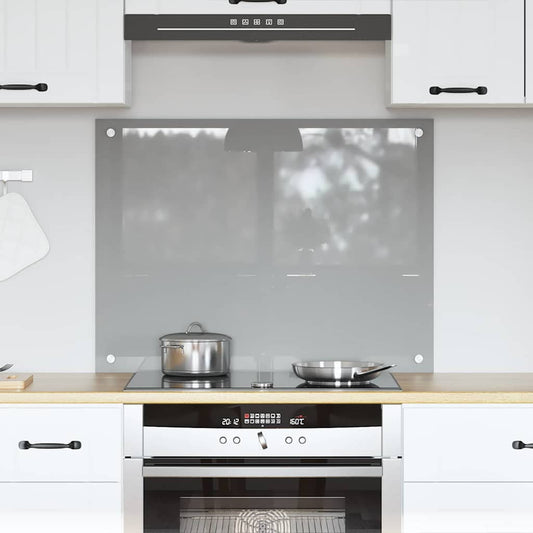 vidaXL Φωτιστικό Πίσω Κουζίνας σε Ανοιχτό Γκρι 80x60x0,6 εκ από Σκληρυμένο Γυαλί