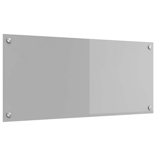vidaXL Πλάτη κουζίνας Ανοιχτό γκρι 90 x 40 cm σκληρυμένο γυαλί
