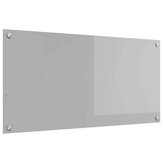 vidaXL Πλάτη κουζίνας Ανοιχτό γκρι 100 x 50 cm σκληρυμένο γυαλί