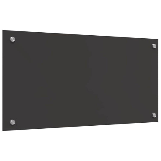 vidaXL Κουζίνα Πίσω τοίχωμα Σκούρο Γκρι 80x40x0,6 εκ Σκληρυμένο Γυαλί