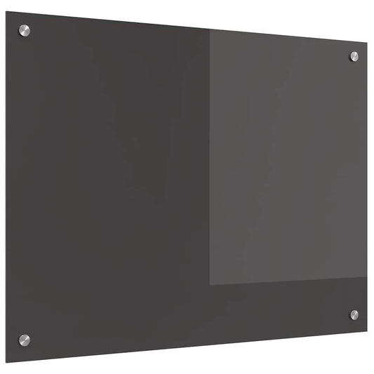 vidaXL Πλάτη κουζίνας Σκούρο Γκρι 80 x 60 cm σκληρυμένο γυαλί