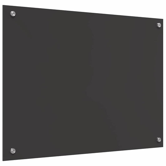 vidaXL Μπροστινό Κουζίνας σε Σκούρο Γκρι - 80x60x0.6 εκ Σκληρυμένο Γυαλί