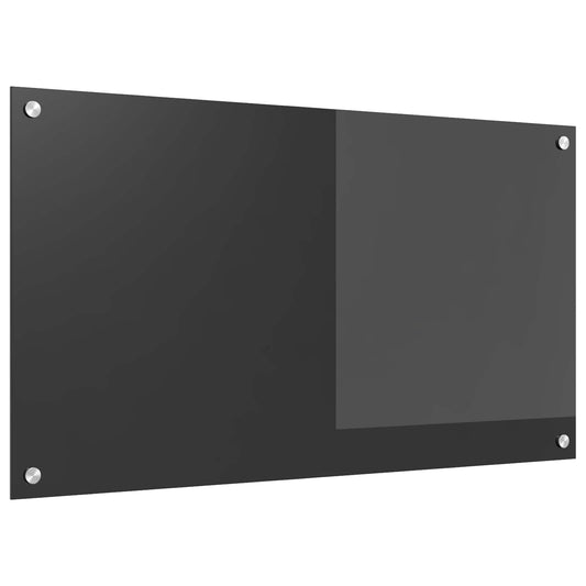 vidaXL Πλάτη κουζίνας Σκούρο Γκρι 90 x 50 cm σκληρυμένο γυαλί