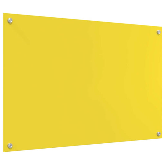 vidaXL Πλακάκι Κουζίνας Κίτρινο 90x60x0,6 εκ Σκληρυμένο Γυαλί