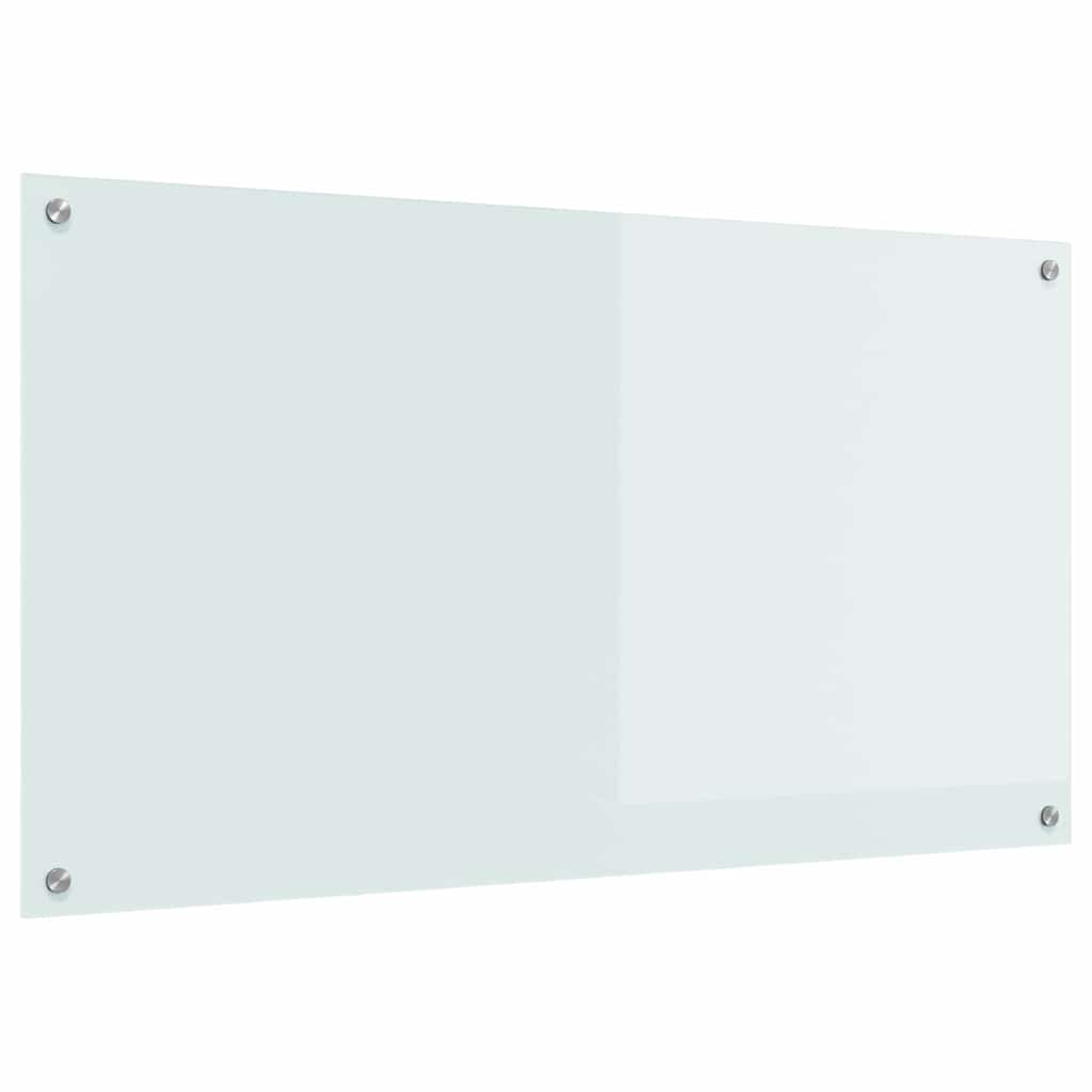 vidaXL Πλάτη κουζίνας Λευκό 110 x 60 cm σκληρυμένο γυαλί