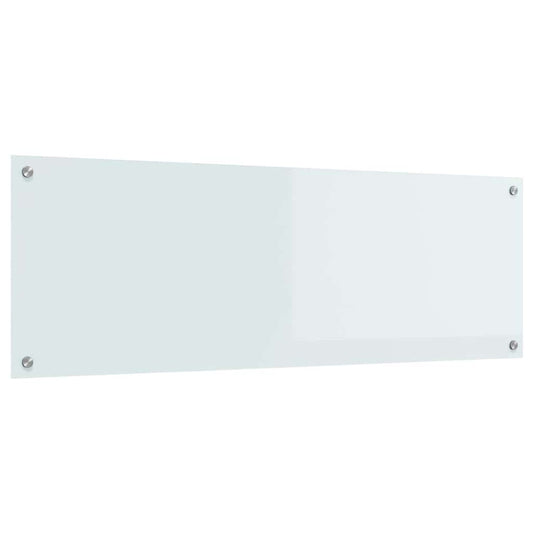 vidaXL Πλάτη κουζίνας Λευκό 120 x 40 cm σκληρυμένο γυαλί